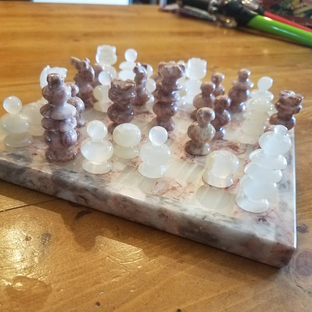 A marble chess board